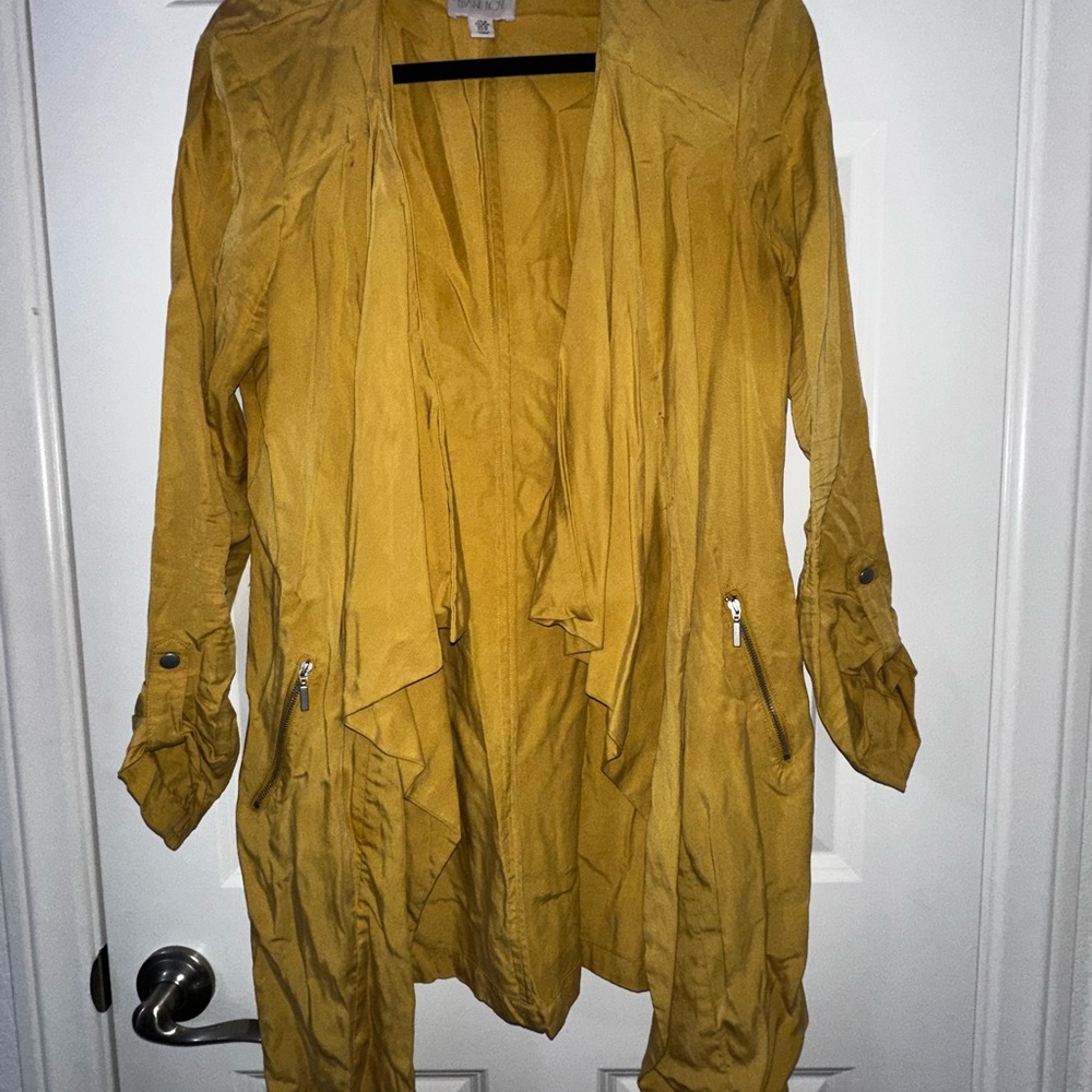 Elegant Mustard Trench Coat